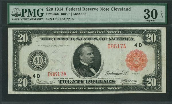 Fr.0955a, 1914 $20 Red Seal FRN